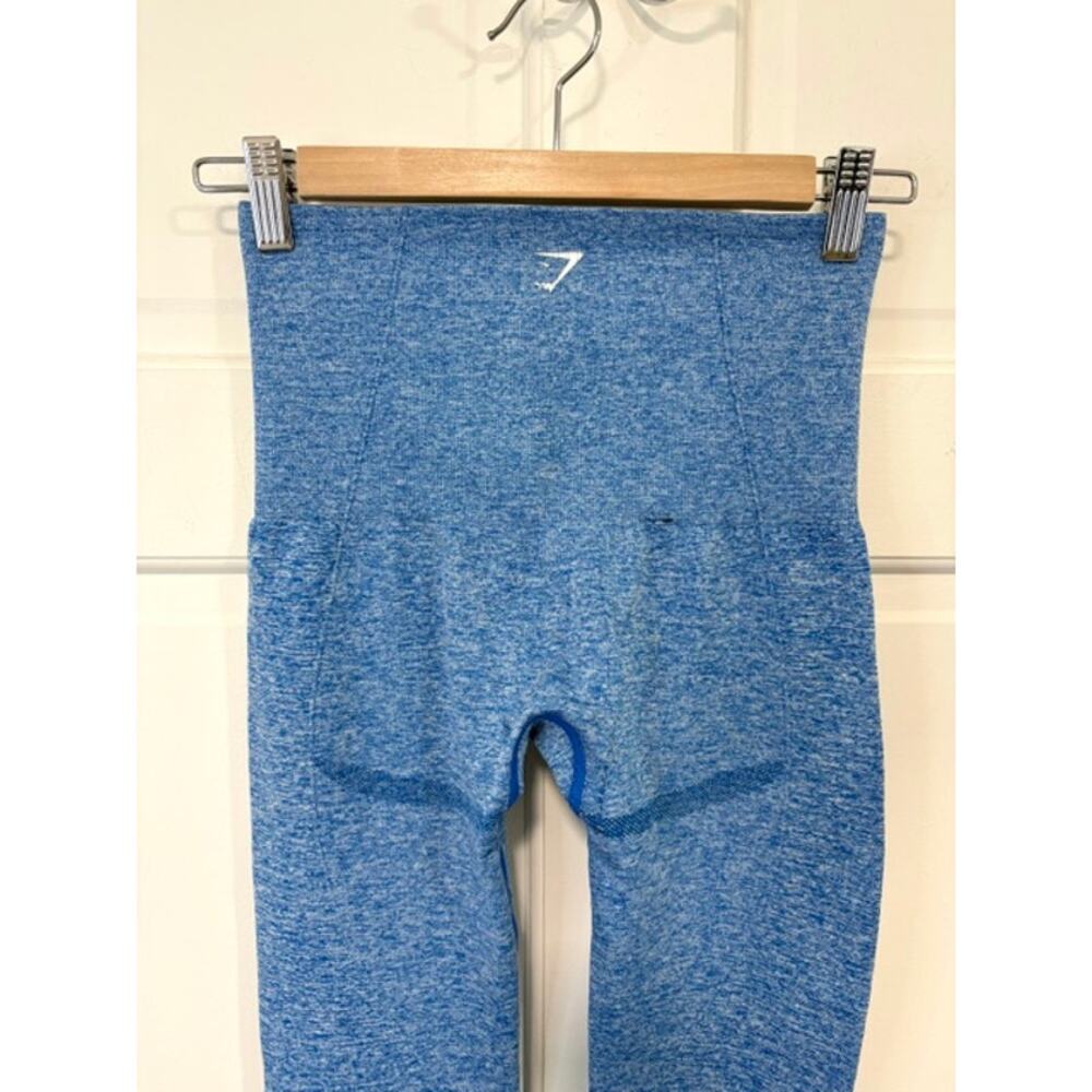 Gymshark Vital Seamless Leggings Blue Heather Marl High Rise Yoga Pants Size S - Picture 6 of 12